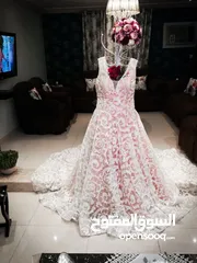  1 فستان شبكة العروس للبيع مع الباقه