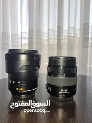  1 عدستين باناسونيك احترافية بحالة ممتازة تعمل على نظام الMFT وعلى كاميرات باناسونيك وأوليمبوس