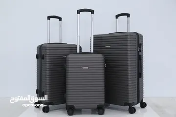  3 STARLIFE Luggage Bag 3PCS Set ABS Hardside With Lockable 360° Rotating Double Wheels Travel Suitcase