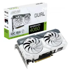  1 ASUS Dual GeForce RTX 4060 White OC Edition 8GB GDDR6 - Graphics Card