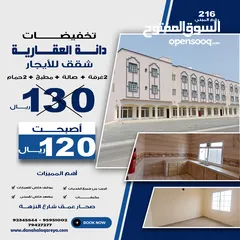  2 شقق للإيجار صحار عمق شارع النزهة Apartments for rent in Sohar, deep on Al Nozha Street