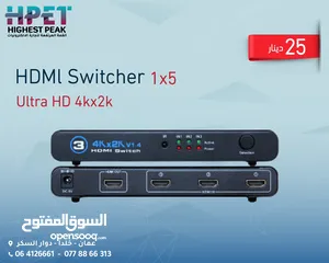  1 HDMI Switcher 1×5 Ultra HD 4kx2k