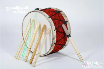  1 طبول للدبكات وزفات الاعراس شغل يدوي جلد طبيعي 100%