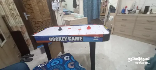  6 Air Hockey table game with fan and accessories