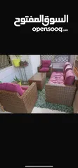  4 طقم راتان 5 مقاعد   يتوفر مراجيح ثلاثية  يتوفر أطقم رتان سباعي  مراجيح عش البلبل