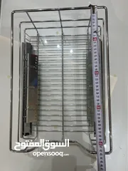  3 سلة خضار معدنية بنظام جرّار – 3 طبقات – تثبيت داخلي عملي وجودة ممتازة