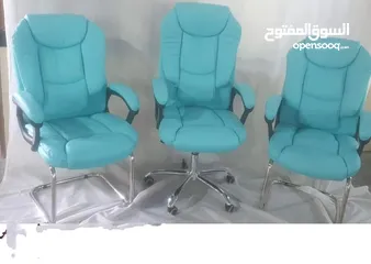  5 كرسي مكتبي جلد مريح جداا للجلسات الطويله جوده ومتانه الالوان بتحكي عن جمالها واقل سعر بالمملكه وتحدي