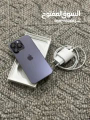  1 iPhone 14 Pro Max  256g بطارية 87  مش مفتوح ولا مصلح  موجود بالخليل