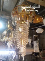  9 ثريات مستعمل بحاله ممتازه جدا
