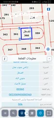  4 للبيع ارض 500 م في القسطل سكن ج طريق المطار 3 شوارع