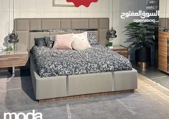  2 سرير  جديد مع سكملات غرفة نوم دبل بحالة جديدة