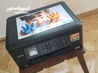  1 طابعة برذر ملونة مع سكانر وفاكس ويرلس وحبر فل بحالة ممتازة فقط 170 شيقل