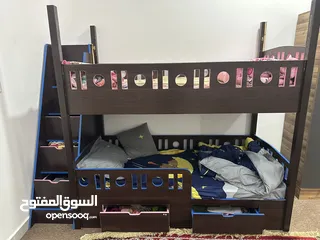  1 Kids Wooden Bunk Bed