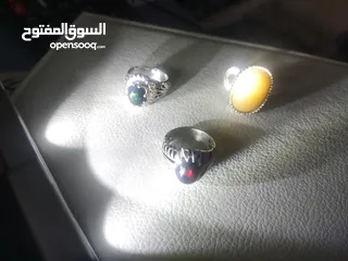  2 خواتم أوبال اثيوبي وهدايا قيمة opal rings silverb