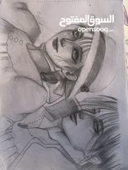  12 رسمات رصاص و ملونه للبيع