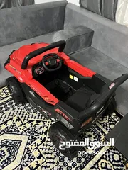  3 سيارة جيب حمراء للاطفال شحن