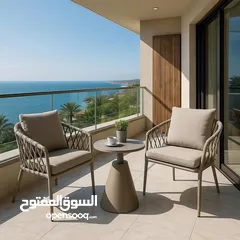  1 اثاث خارجي من الألمنيوم والحديد بتصاميم عصرية