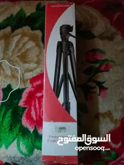  6 camera trpod حامل ثلاثي القوائم احترافي من الألومنيوم, باللون الأسود