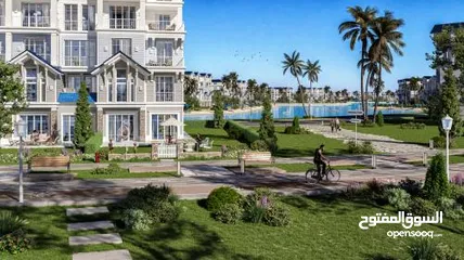  5 شقه كورنر للبيع 190 متر في ماونتن فيو اليفا علي اللاجون بجوار مدينتي Beach Apartment Mountain View