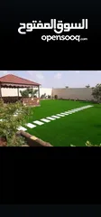  2 عشب صناعي (ترتان) وأشجار و ورد صناعي