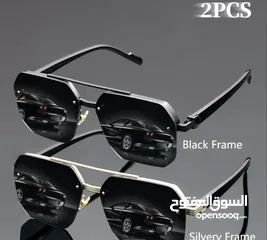  1 2 قطعة نظارات مربعة عصرية للجنسين مع عدسات متدرجة، معدن وأسيتات، مثالية للأسلوب الكاجوال اقوى نوع...