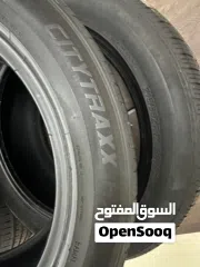  4 تايرات كامري مستعملين سنة ونص بحالة جيدة جداً