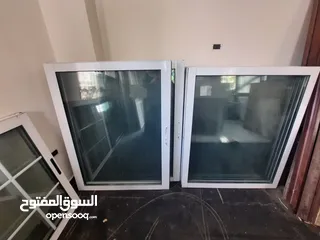  6 شبابيك دبل جلاس مقطع خاص  عدد 7 بحال الوكاله