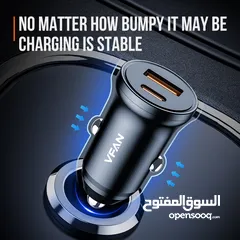  4 شاحن سياره مدخلين شحن سريع USB  VFan C03 Car Kit 20W Type-C Fast Power Delivery 3.0