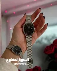  1 طقم ساعات كاسيو كابلز فخمة درجه اولى مع امكانية النحت على الطقم بالاسم حسب الطلب