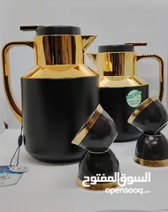  19 أطقم ضيافة تقديم قهوة/شاي السيف (طقم صواني طوفريات فناجين ترامس براد سخان)