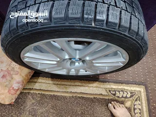  2 جنط BMW مع كاوشوك جديد دانلوب