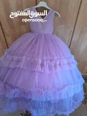  1 فستان بناتي للاعراس بلبس من عمر 3-4سنوات