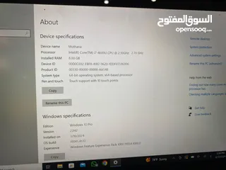  4 ديل i7touch screenبحاله ممتازه