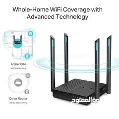  2 AC1200 Wireless MU-MIMO WiFi Router راوتر فايبر C64