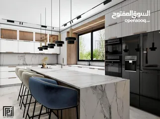  4 شقة مميزة بإطلالة مميزة مشطبة لغاية القصارة مع تصميم ديكور داخلي