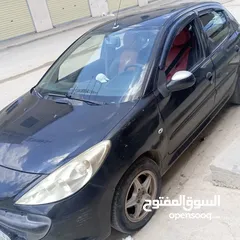  3 بيجو 206 بلس لون اسود ماتور 1400