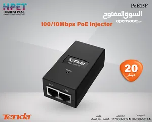  1 Tenda PoE15F محول PoE ميجابت في الثانية 10/100Mbps