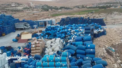  14 براميل حديد بلاستيك جميع الأحجام والانواع بسعر الجمله