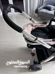  4 Mothercare Journey 4 Wheel Pushchair Stroller + Carseat Chrome/Pink