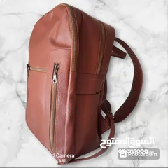  4 Premium quality stylish genuine leather backpack bag  Mens / women