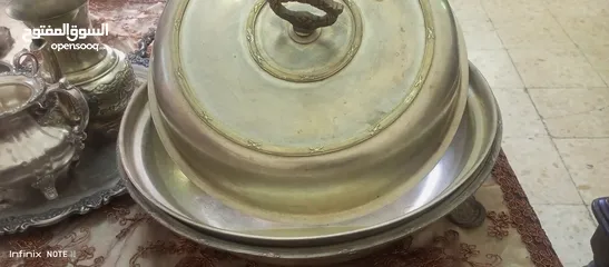  3 حافظة طعام نحاس حجم كبير