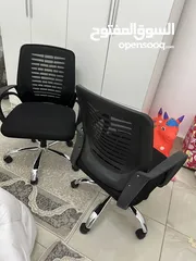  3 كراسي مكتب شبه جديد للبيع