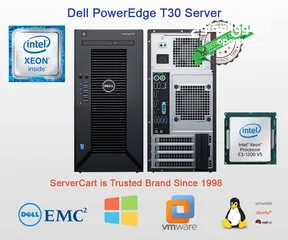  2 Dell PowerEdge T30 tower Server - 1 x Intel Xeon E3-1225 v5 Quad- 2TB HHD  32GB SSD 512 m.2 NVME