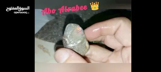  6 حجر اوبال نوع قوس قزح النادر حجر الاوبال الكريم فاير قوي جدا متعدد الألوان فاير احمر الأكثر ندرة