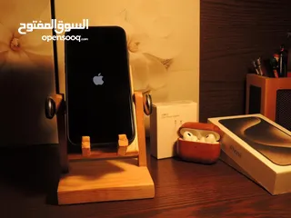 2 حامل تلفون خشبي صناعه يدوية