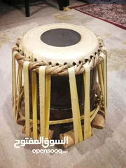  1 طبله هنديه قديمه مصنوعه من الخشب الصلب old Indian drum
