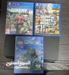  5 بلايستيشن sony 4 slim مع ايدتين و 3 كفرات و 3 ألعاب و جميع الملحقات الأصلية استعمال خفيف