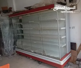  2 ثلاجات دلي عابدين زجاج مستقيم  وزجاج محني +ثلاجات عرض مفتوح ومغلق