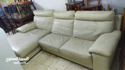  1 كورنر كنب ابيض
