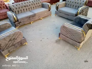  12 طقم ستيل فل كبتونيه 7 مقاعد